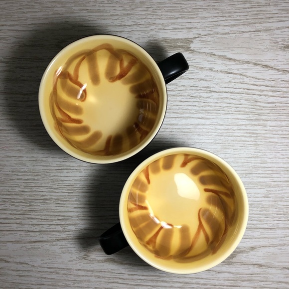 STARBUCKS 2 Large Black Coffee Mug Bone China. - Picture 2 of 6